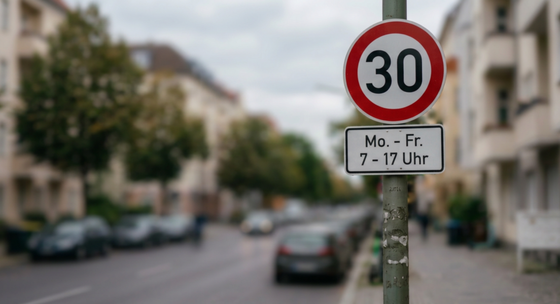 Verkehrszeichen Tempo 30 Zusatzschild